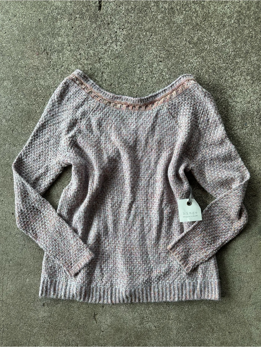 Hinge Pink Marled Sweater